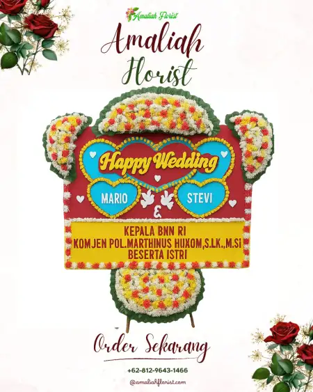 Papan Bunga Pernikahan Mekargalih